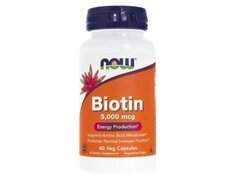 NOW Foods Biotin - 5000mcg - 60 Capsule